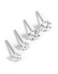 Surgical Steel Square Stud Earring Set - link has visual effect only