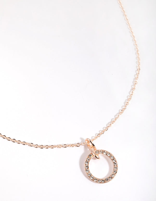 Rose Gold Diamante Necklace