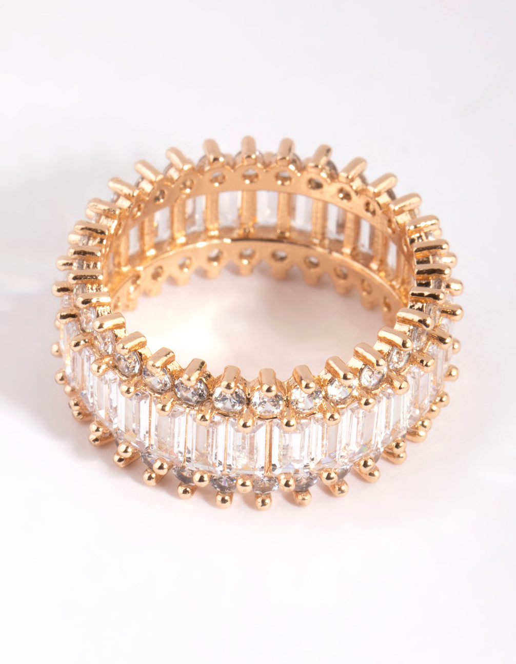 Gold Cubic Zirconia Baguette Ring