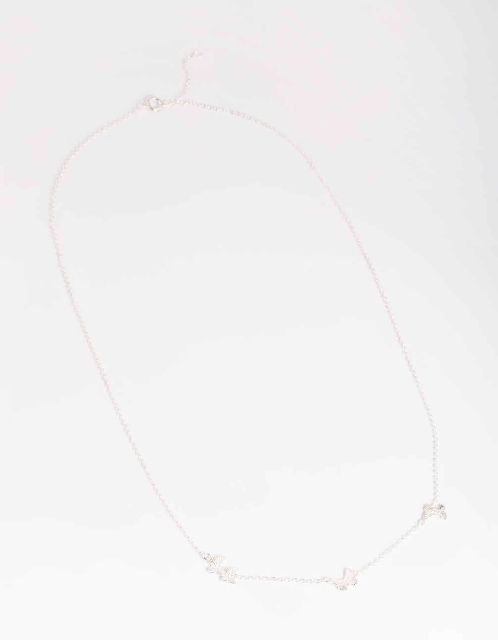 Gold Plated Sterling Silver Etched Butterfly Necklace