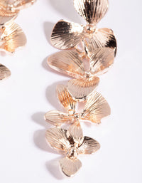Rose Gold Flower Drop Earrings - link has visual effect only