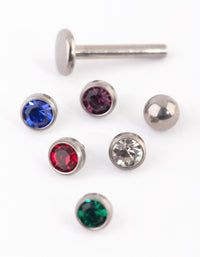 Titanium Mixed Diamante Flat Back 6-Pack - link has visual effect only