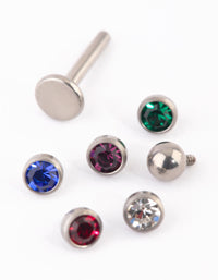 Titanium Mixed Diamante Flat Back 6-Pack - link has visual effect only
