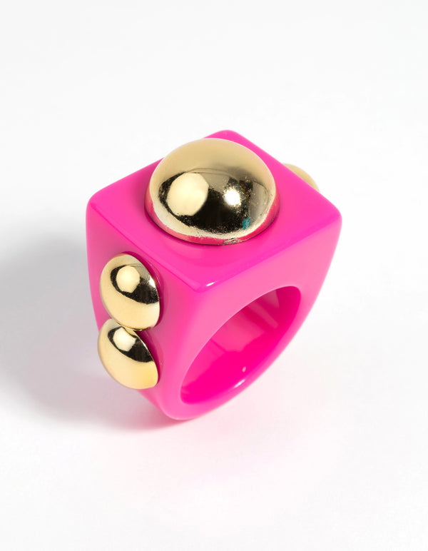 Pink & Gold 90s Ring