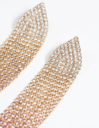Red & Gold Diamante Earrings - link has visual effect only