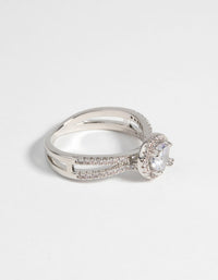 Silver Cubic Zirconia Ring - link has visual effect only