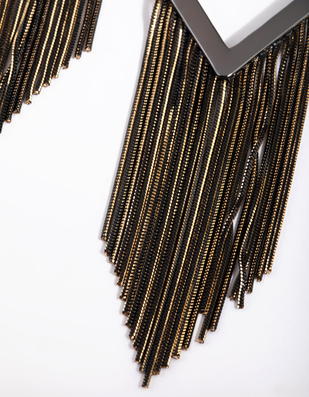 Gunmetal Snake Chain Drop Earrings