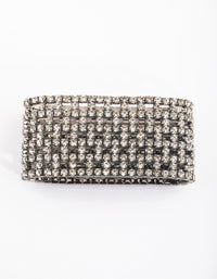 Gunmetal Diamante Mesh Bracelet - link has visual effect only