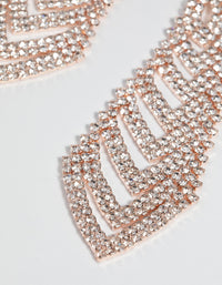 Rose Gold Diamante Earrings - link has visual effect only
