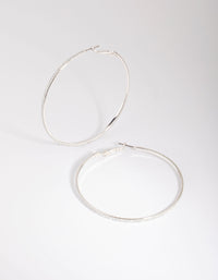 Silver Glitter Hoop Earrings - link has visual effect only