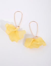 Yellow Petal Drop Earrings - link has visual effect only