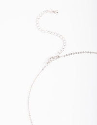 Silver Diamante Heart Necklace - link has visual effect only