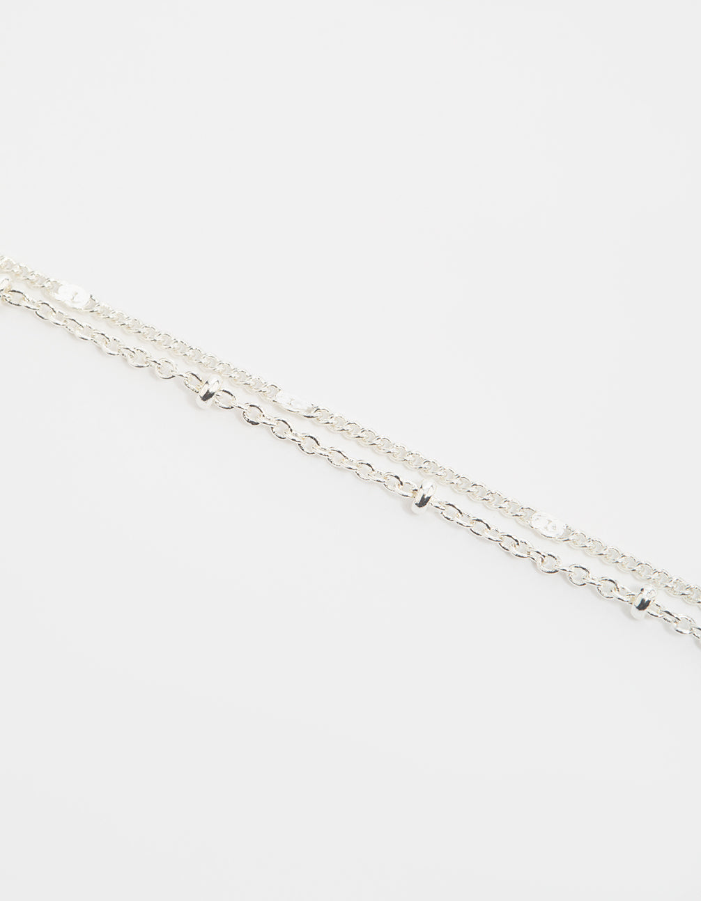 Silver Layered Chain Bracelet