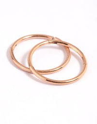 Rose Gold Plated Surgical Steel Sleeper Hoop Earrings - link has visual effect only