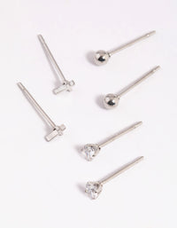 Surgical Steel Cross Stud Earrings - link has visual effect only