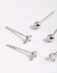 Surgical Steel Cross Stud Earrings - link has visual effect only