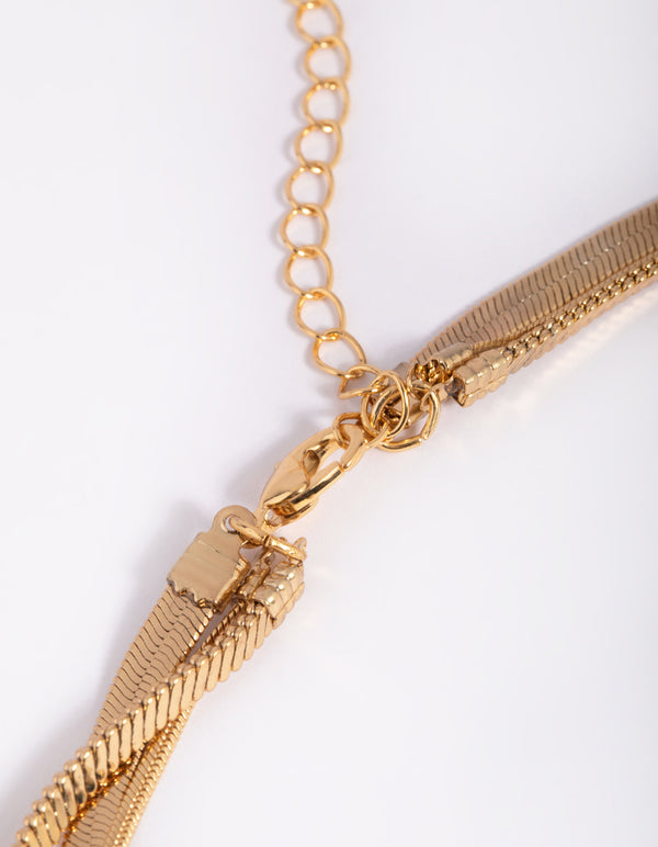Gold Plated Snake Chain & Disc Necklace Pack