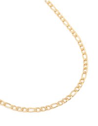 Waterproof Gold Plated Stainless Steel Figaro Necklace - link has visual effect only