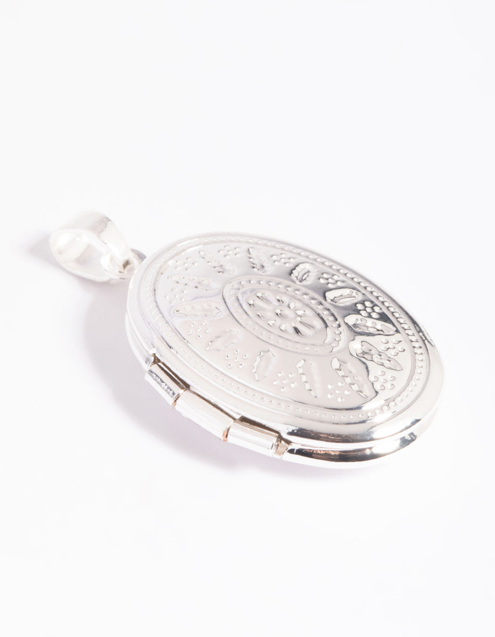 Silver Plated Oval Locket Charm