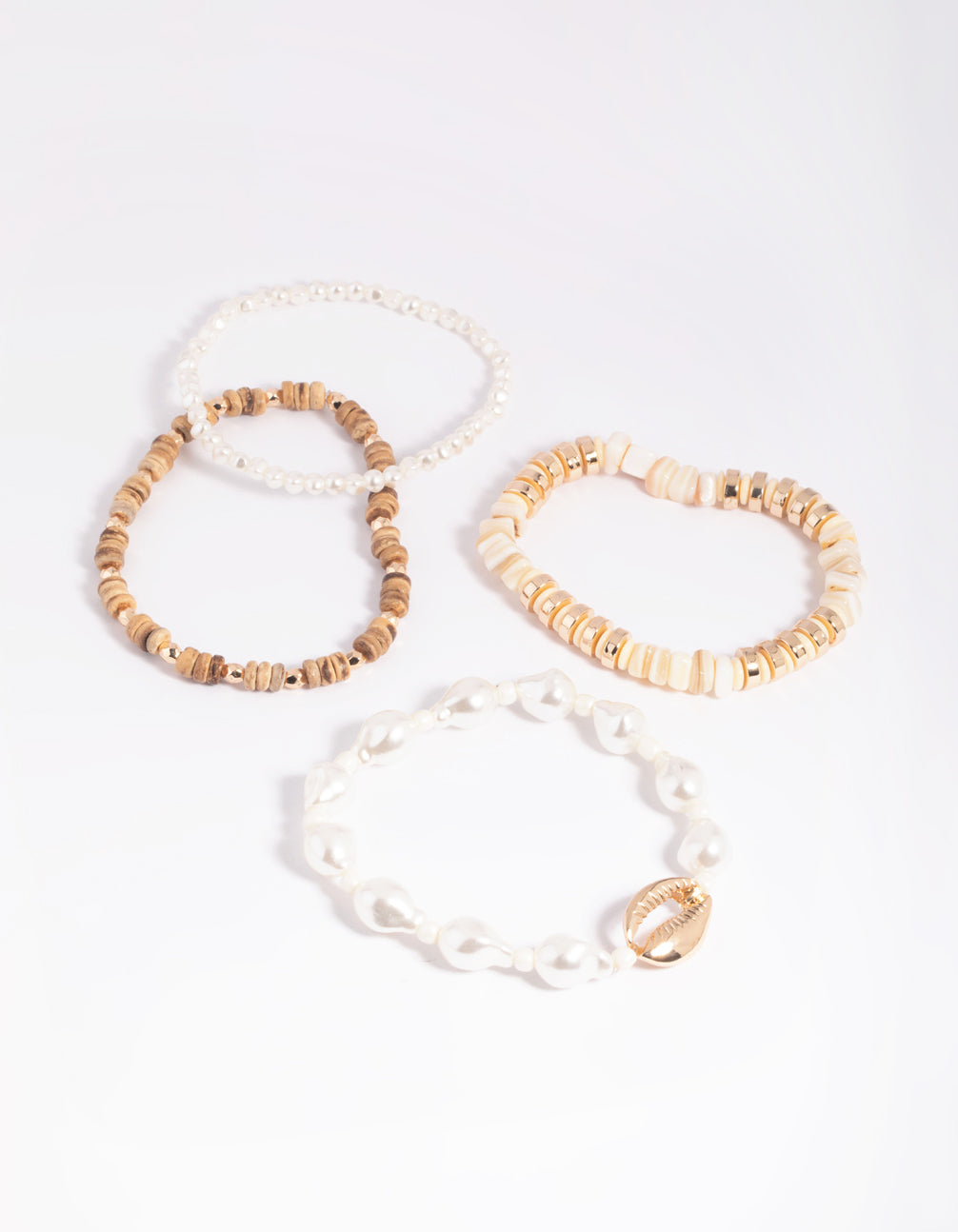 Pearl Stretch Bracelet 4-Pack