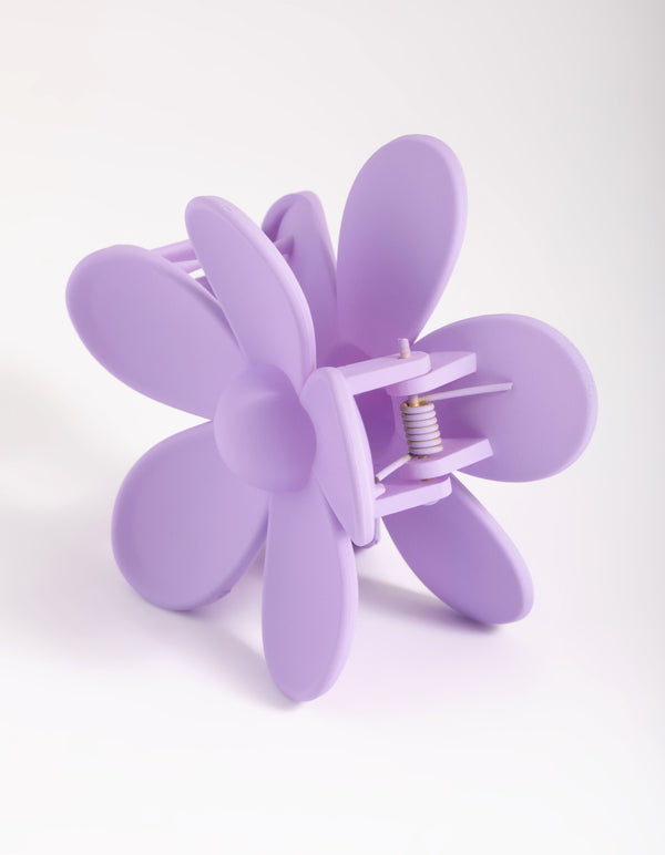 90s Purple Daisy Flower Claw Clip