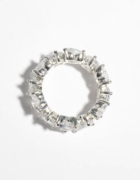 Silver Cubic Zirconia Heart Ring - link has visual effect only