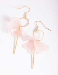Pink Petal Drop Earrings - link has visual effect only