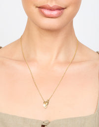 Gold Heart Thread Necklace - link has visual effect only
