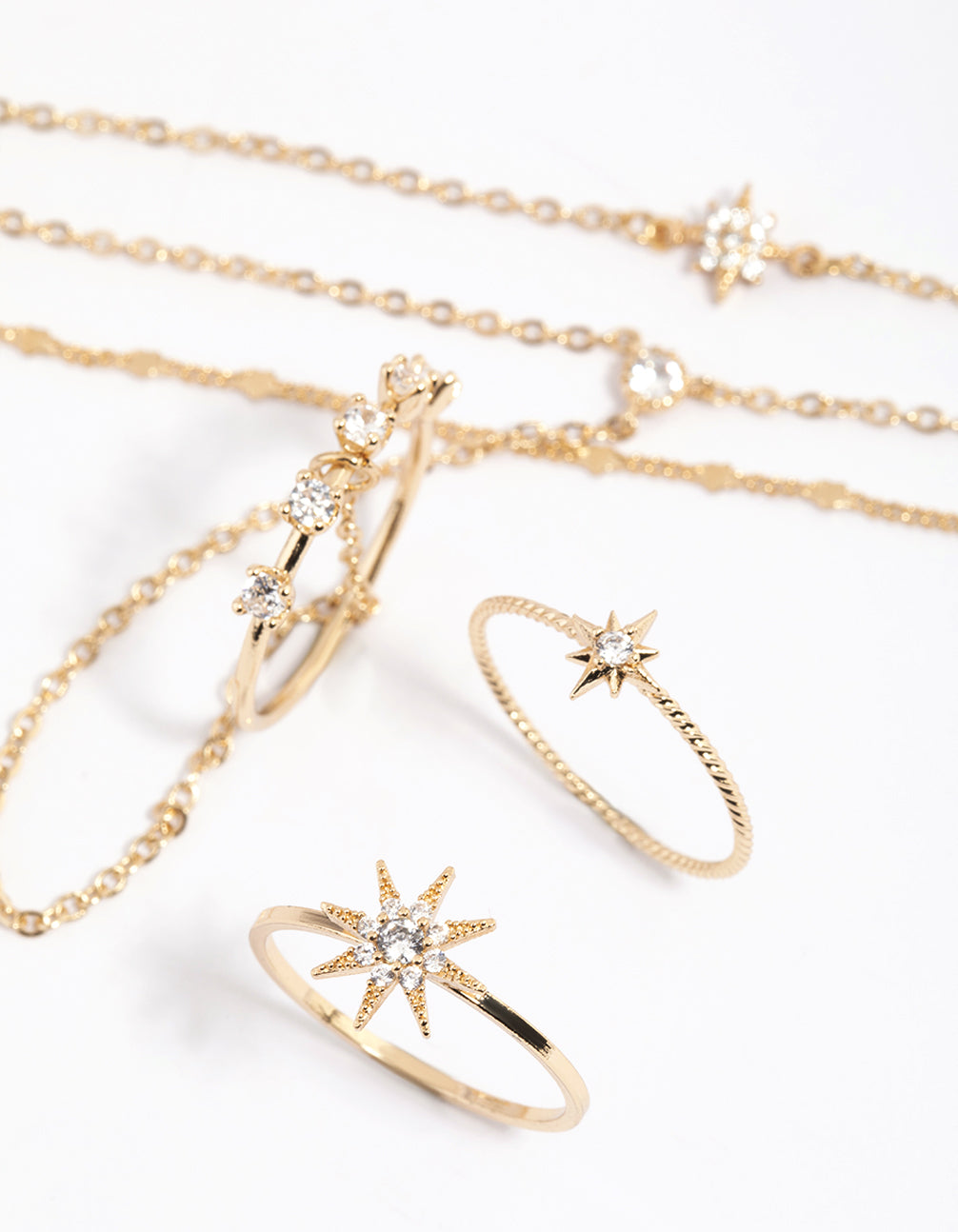 Gold Celestial Ring Hand Chain