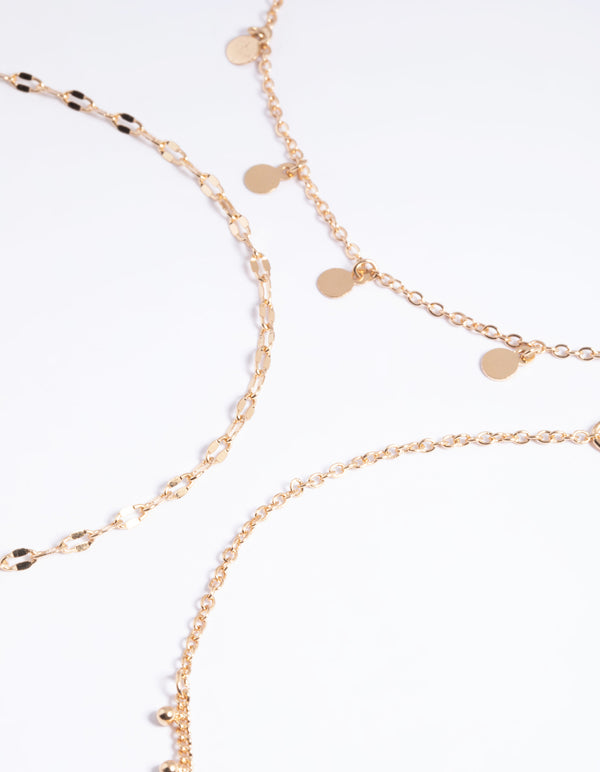 Gold Coin Anklet Pack