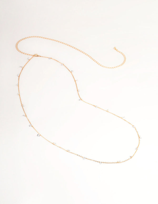 Gold Drop Diamante Waist Chain