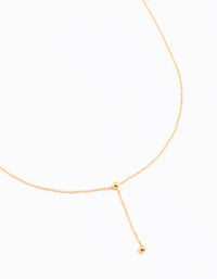 Gold Plated Sterling Silver Lariat Necklace - link has visual effect only