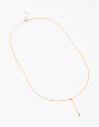 Gold Plated Sterling Silver Lariat Necklace - link has visual effect only