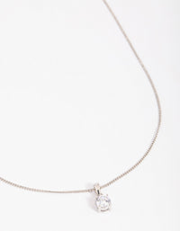 Silver Cubic Zirconia Necklace - link has visual effect only