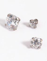 Titanium Ascending Diamante Dermal Anchor - link has visual effect only