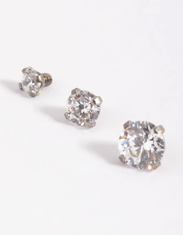 Titanium Ascending Diamante Dermal Anchor