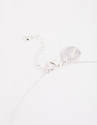Silver Plated Brass  Cubic Zirconia Fine Necklace - link has visual effect only