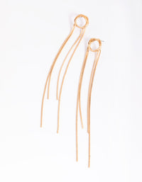 Gold Textured Loop Drop Earrings - link has visual effect only