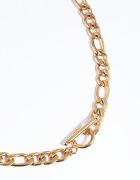 Waterproof Gold Plated Stainless Steel Fob Chain Necklace - link has visual effect only