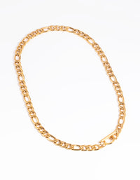 Waterproof Gold Plated Stainless Steel Fob Chain Necklace - link has visual effect only
