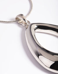 Silver Open Circle Long Necklace - link has visual effect only