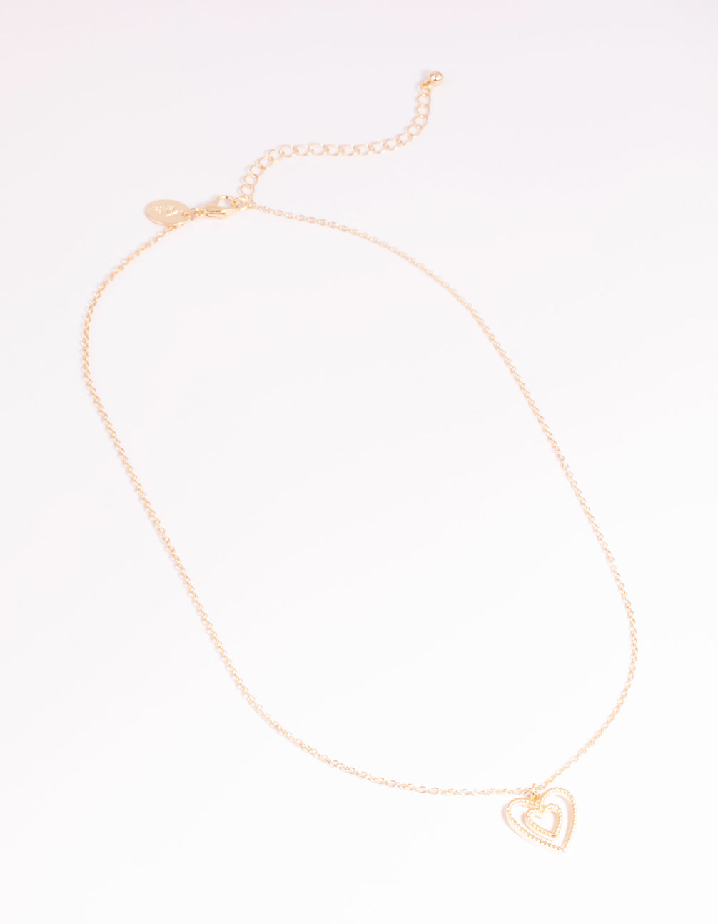 Gold Double Heart Necklace