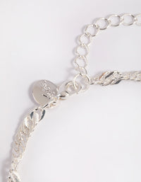 Silver Twisted Chain Anklet - link has visual effect only
