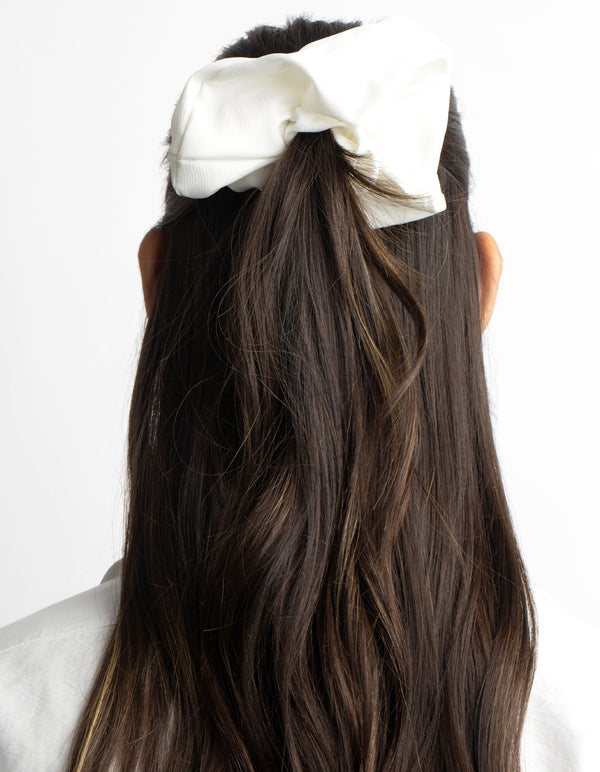 Large White Scrunchie