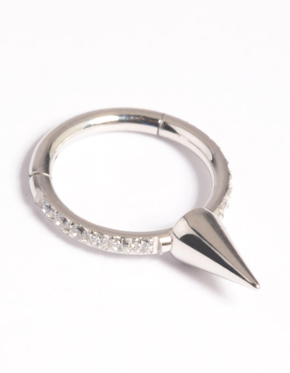 Platinum Plated Titanium Clicker Ring