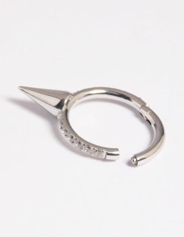 Platinum Plated Titanium Clicker Ring