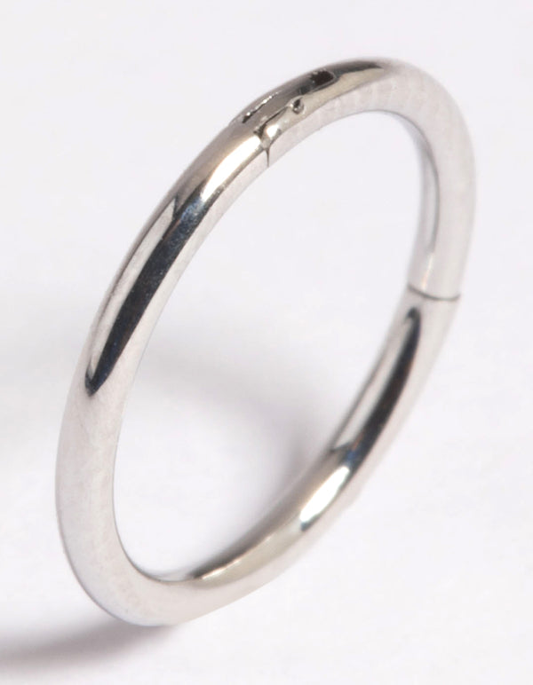 Platinum Plated Titanium Clicker Ring