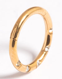 Gold Plated Titanium Clicker Ring - link has visual effect only