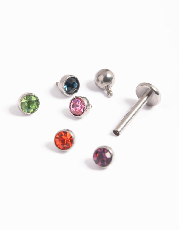 Titanium Rainbow Flat Back 6-Pack