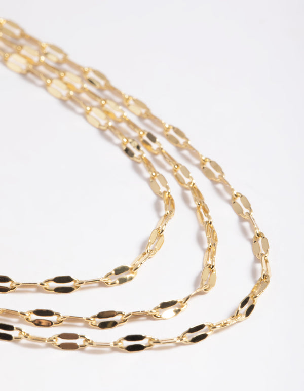 Gold Plated Drape Chain Anklet